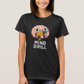 T-shirt Exercice mental Funny Brain Tool Pun Dark BG (Devant)