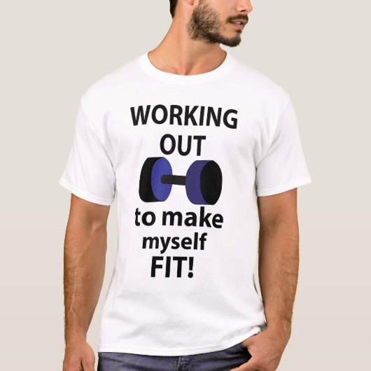 T-shirt Exercice Poids de l'entraînement (Devant)