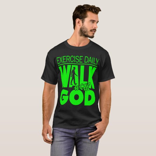 T-shirt Exercice Quotidien : Marcher avec Dieu (Devant entier)