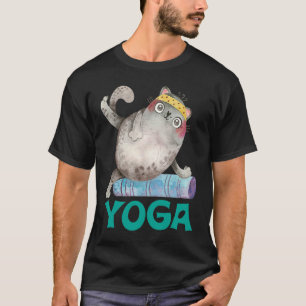 T-shirt Exercices Agréables De Yoga Citation Cat