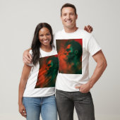 T-shirt Exhale in Crimson – Red and Green (Unisexe)