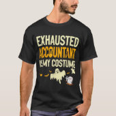 T-shirt Exhausted Accountant Cpa Halloween Funny Accountan (Devant)