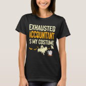 T-shirt Exhausted Accountant Cpa Halloween Funny Accountan (Devant)