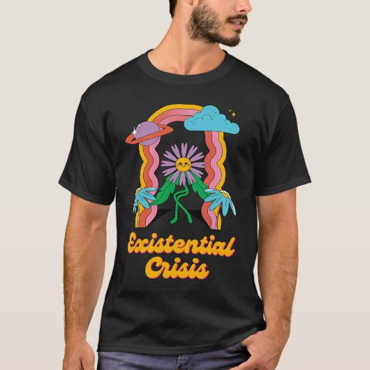 T-shirt Existential Crisis Retro Toon Existentialism Philo (Devant)