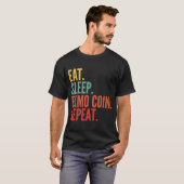 T-shirt Exmo Coin Crypto Manger Dormir Exmo Coin Répéter (Devant entier)