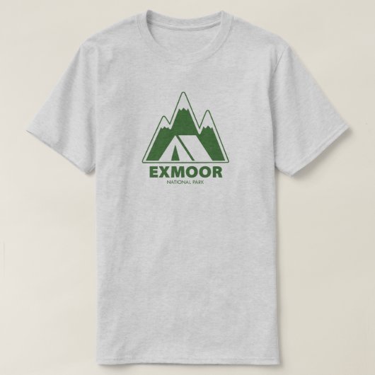 T-shirt Exmoor National Park Mountains Camping (Design devant)
