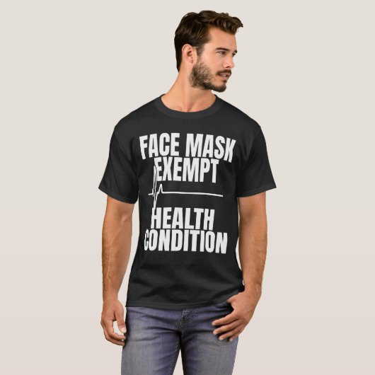 T-shirt Exonération Médicale du masque facial (Devant entier)