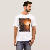 T-shirt Exoplanet Trappist-1f De Son Côté Nocturne Icy. (Devant entier)