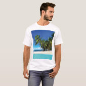 T-shirt Exotic beach throw pillow (Devant entier)