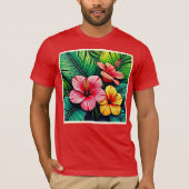 T-shirt Exotic Flower Garden Dreams (Devant)