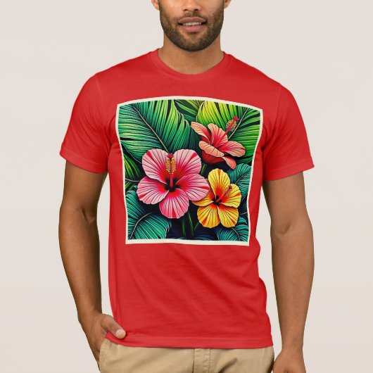 T-shirt Exotic Flower Garden Dreams (Devant)
