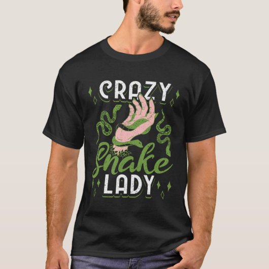 T-shirt Exotic Pet Snake Reptile Crazy Snake Lady (Devant)