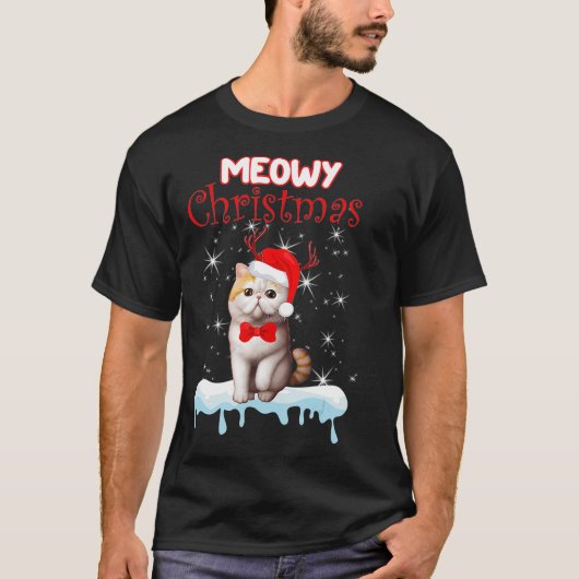 T-shirt Exotic Shorthair Noël mignonne Cat Tree présente  (Devant)