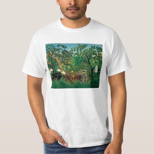 T-shirt exotique de paysage de Henri Rousseau (Devant)