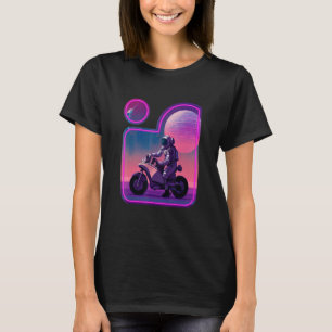 T-shirt Exp spatial futuriste de l'astronaute de moto