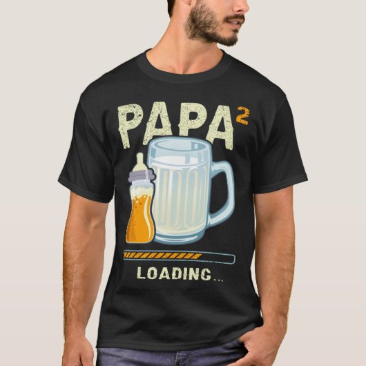 T-shirt Expectant Papa papa to be future papa 2nd Grandchi (Devant)