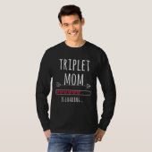T-shirt Expectant treble triplets pregnancy mum (Devant entier)