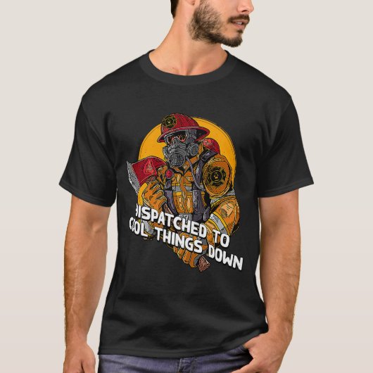 T-shirt Expédié à des objets Cool à bas pompier pompier (Devant)