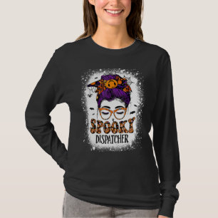 T-shirt Expéditeur effrayant 911 Halloween Femmes Chignon