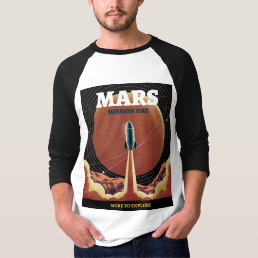 T-shirt Expédition de Retro Mars (Devant)