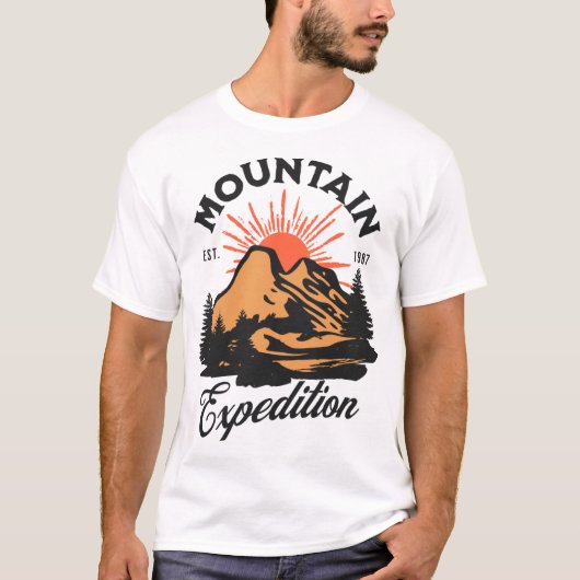 T-shirt Expédition en montagne (Devant)