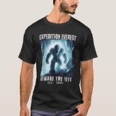 T-shirt Expedition Everest Beware the Yeti Theme Park Snow (Devant)