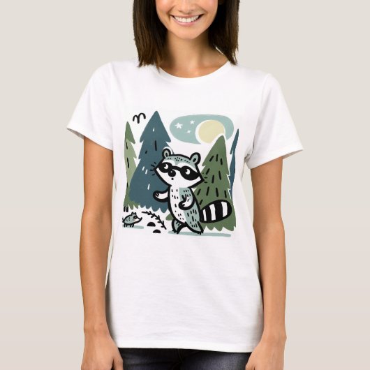T-shirt "Expédition forestière de Raccoon" (Devant)