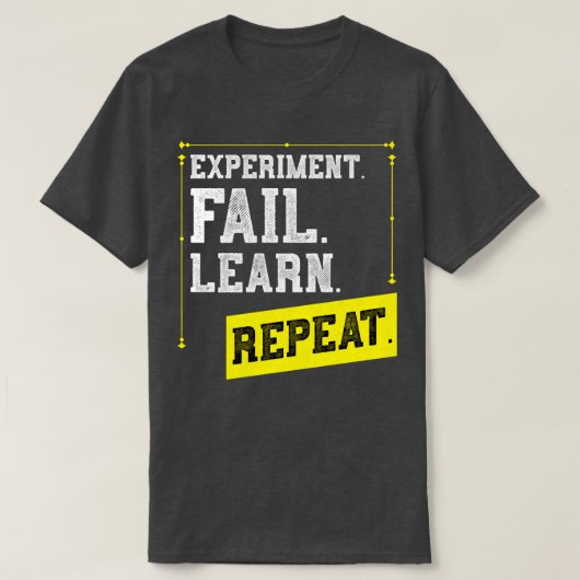 T-shirt Expérience Apprendre Répéter la physique de labora (Design devant)