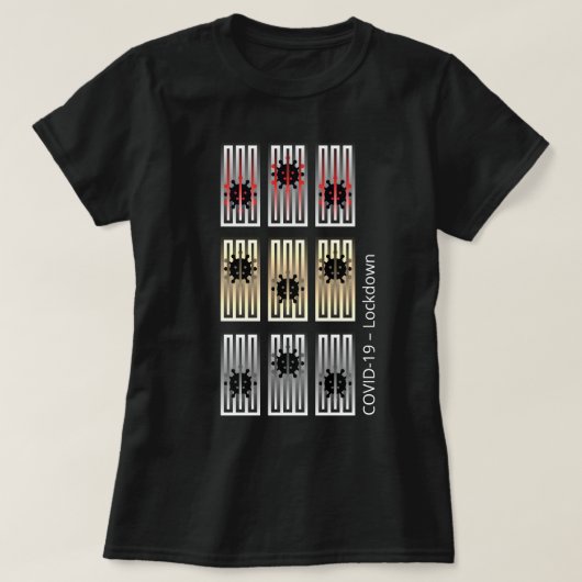 T-shirt Expérience COVID-19 - Virus En Prison - Lockdown (Design devant)
