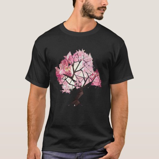 T-shirt Experience the Magic of Cherry Blossoms Tree Geome (Devant)