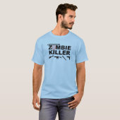 T-shirt expérimenté de tueur de zombi (Devant entier)