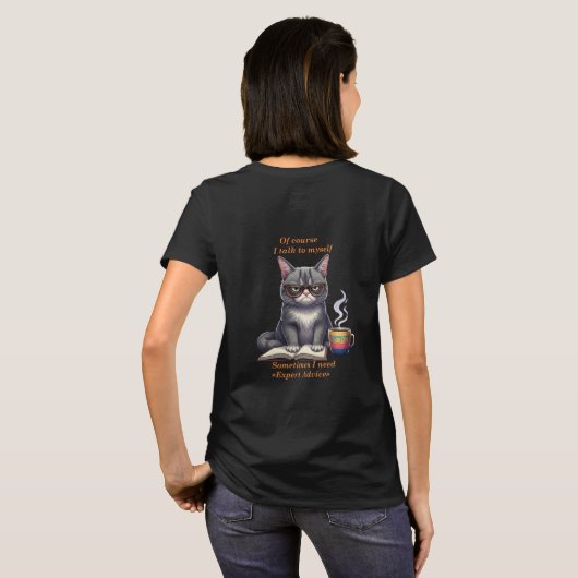 T-shirt Expert Advice Cat (Dos entier)