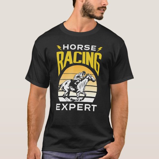 T-shirt Expert en courses de chevaux Course Cheval Course (Devant)