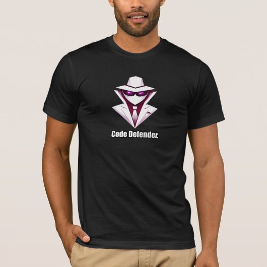 T-shirt Expert en cybersécurité programmeur Code Defender (Devant)