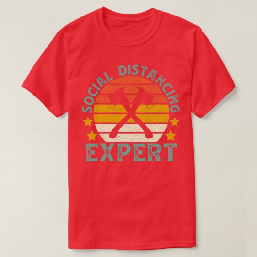T-shirt Expert en Distances Sociales (Design devant)