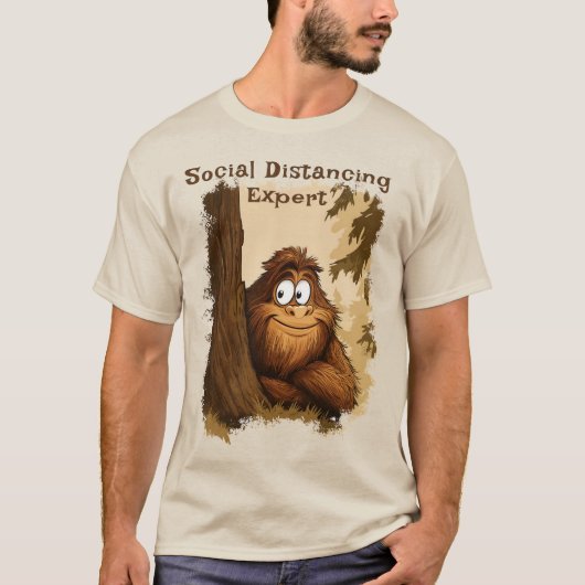 T-shirt Expert en Distances Sociales Sasquatch (Devant)