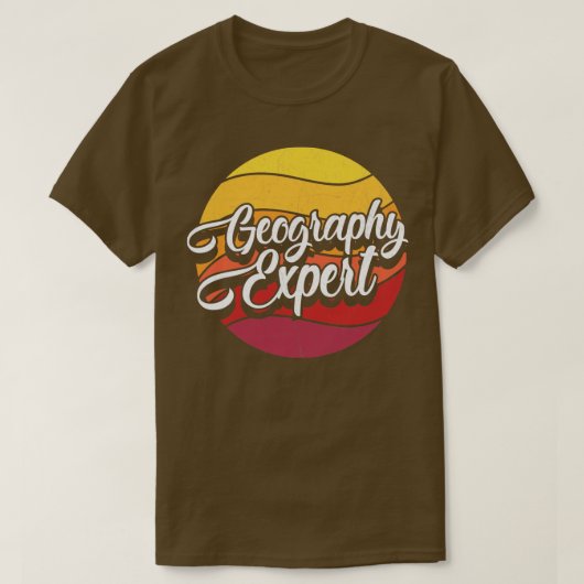 T-shirt Expert en géographie (Design devant)
