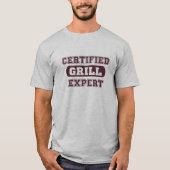 T-shirt Expert en matière certifié de gril (Devant)