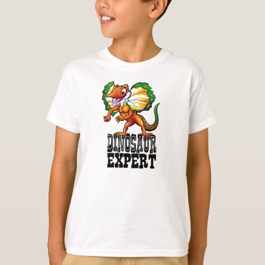 T-shirt Expert en matière de Dino de Dilophosaurus (Devant)