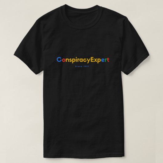 T-shirt Expert Google Conspiration (Design devant)