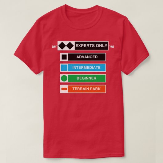 T-shirt Experts Seulement Double Black Diamond Ski Snowboa (Design devant)