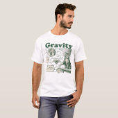 T-shirt Explication drôle de maths sur la gravité - avec c (Devant entier)