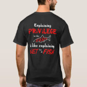 T-shirt Explication du privilège à la pièce en t de requin (Dos)