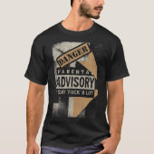 T-shirt Explicit Content Warning Distressed Art (Devant)