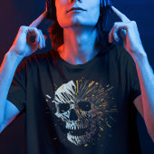 T-shirt Exploding Skull - Cracing Up Abstrait Cool Skull