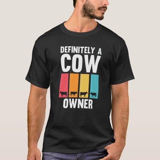 T-shirt Exploitant de vaches de ferme de vaches assurément (Devant)