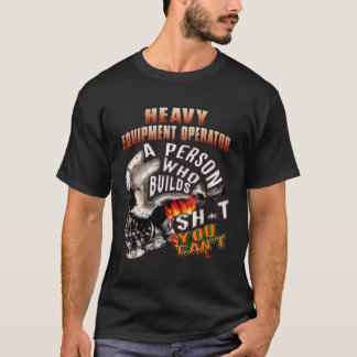T-shirt Exploitant D'Équipement Lourd Une Personne Qui Con