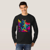 T-shirt Explorateur de chat Pop Art (Devant entier)