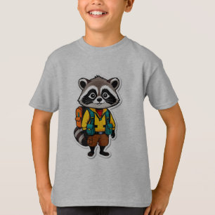 T-Shirt Explorateur de la Forêt de Raton Laveur