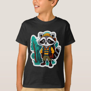 T-shirt Explorateur de la forêt de ratons laveurs